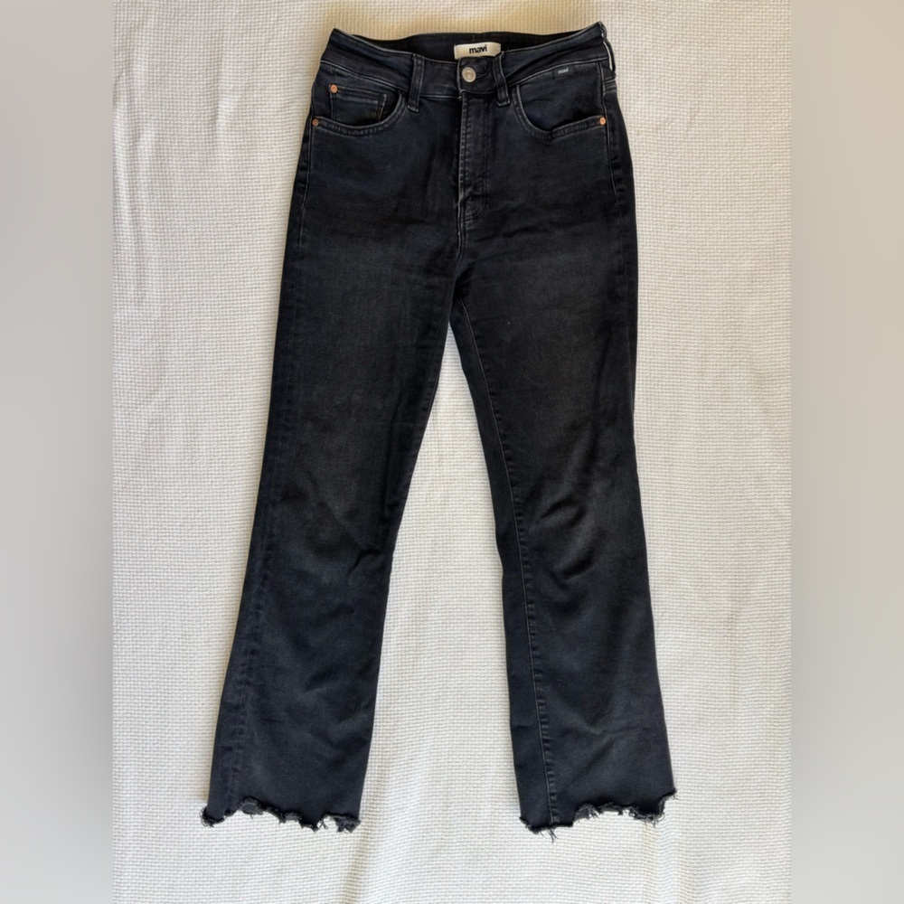 MAVI Anika Jeans women 25 Black Dark Smoke flex grunge skater goth